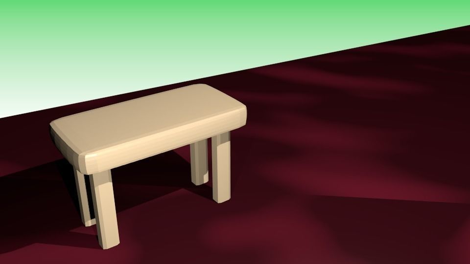 Miniature table 3D print model