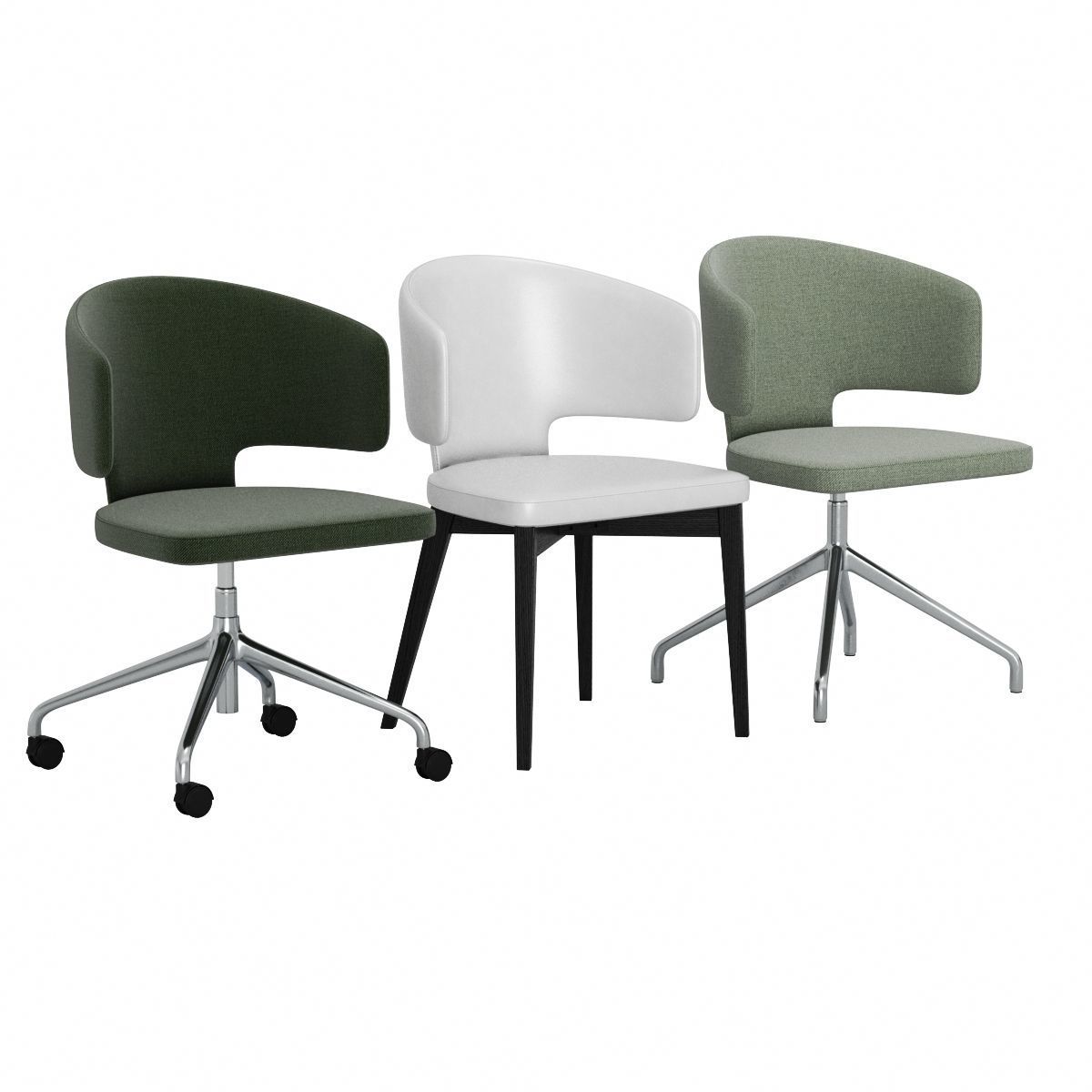 Debi Chair Set 3D model_8