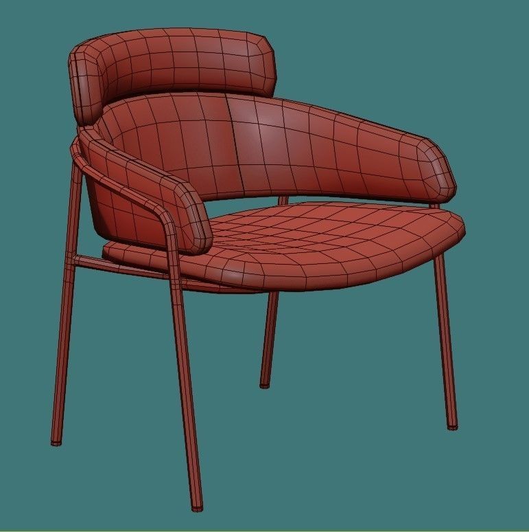 Debi Chair Set 3D model_23