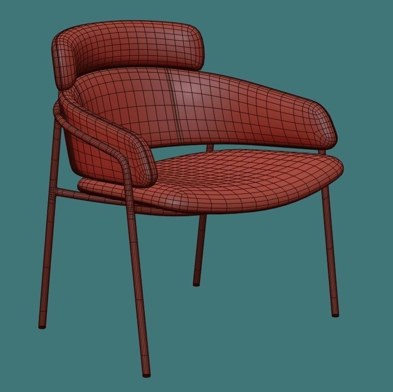 Debi Chair Set 3D model_22