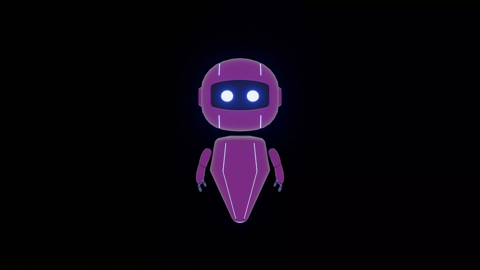 SPHERICAL HEAD HOVER DIAMOND ROBOT Low-poly 3D model