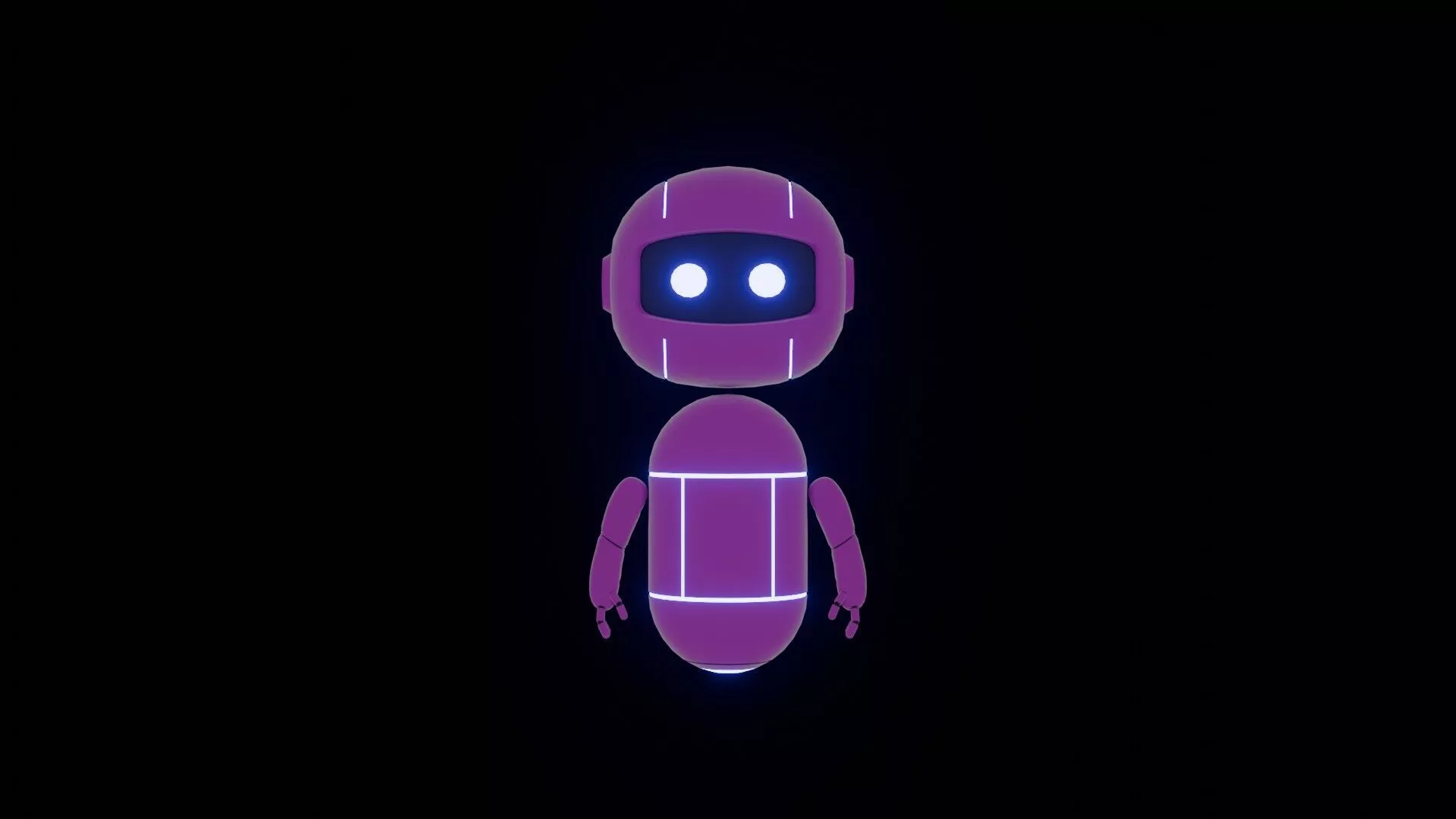 SPHERICAL HEAD HOVER CAPSOLE ROBOT Low-poly 3D model