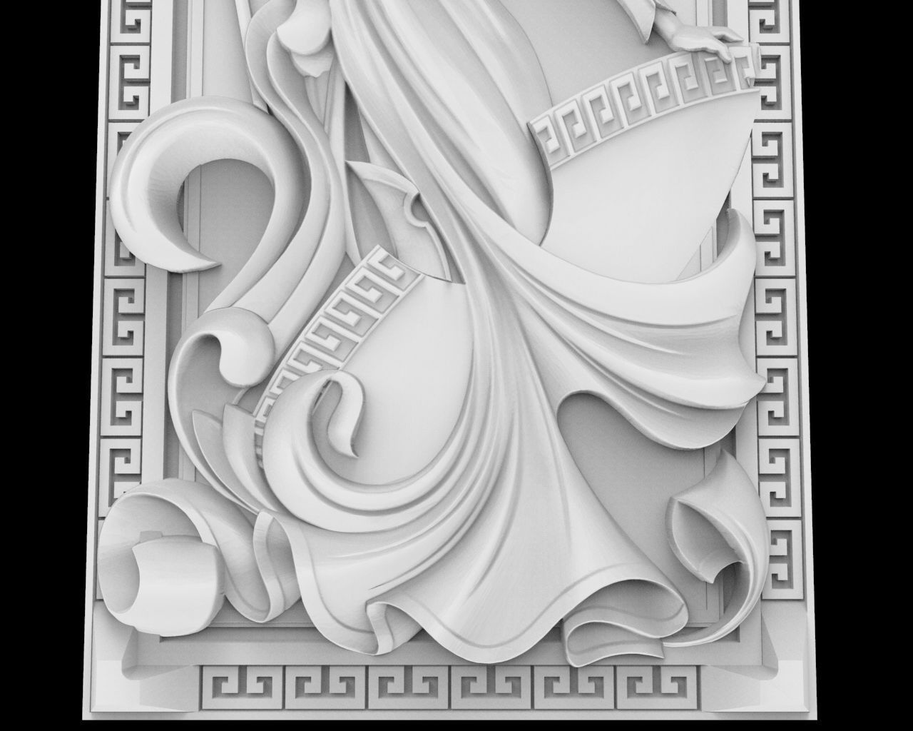 Artemis decorative wall panel 3D print model_3