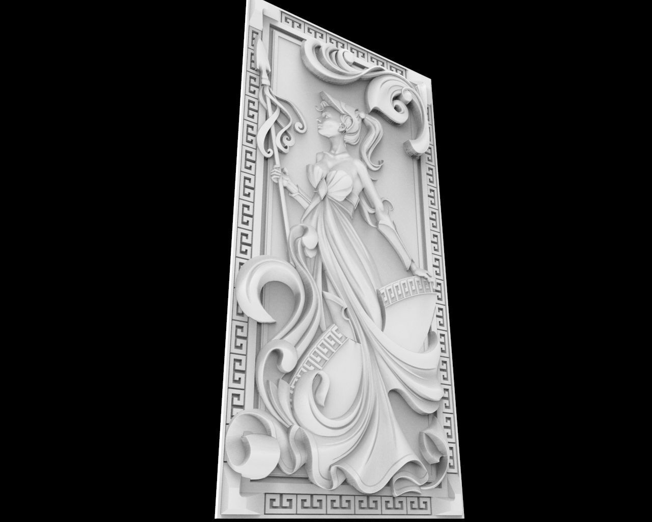 Artemis decorative wall panel 3D print model_2