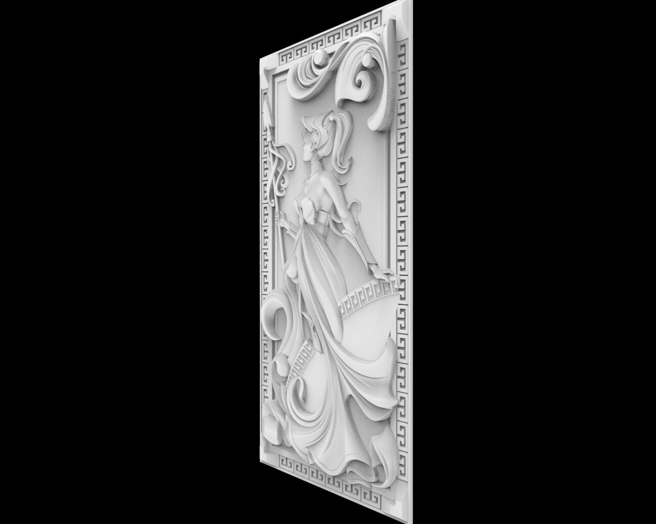Artemis decorative wall panel 3D print model_1