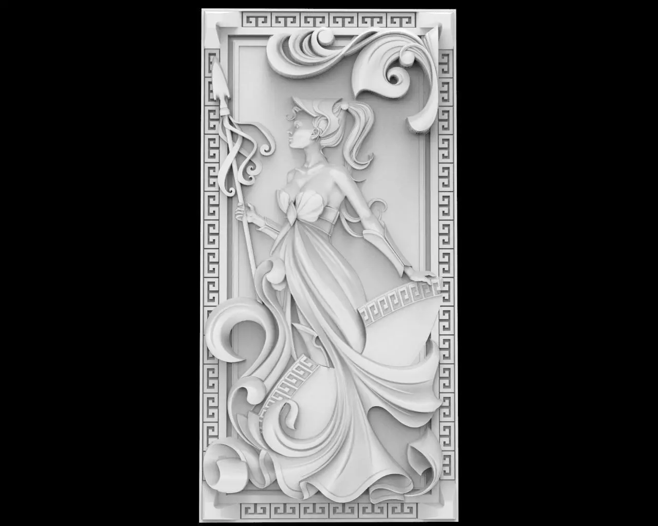 Artemis decorative wall panel 3D print model_0
