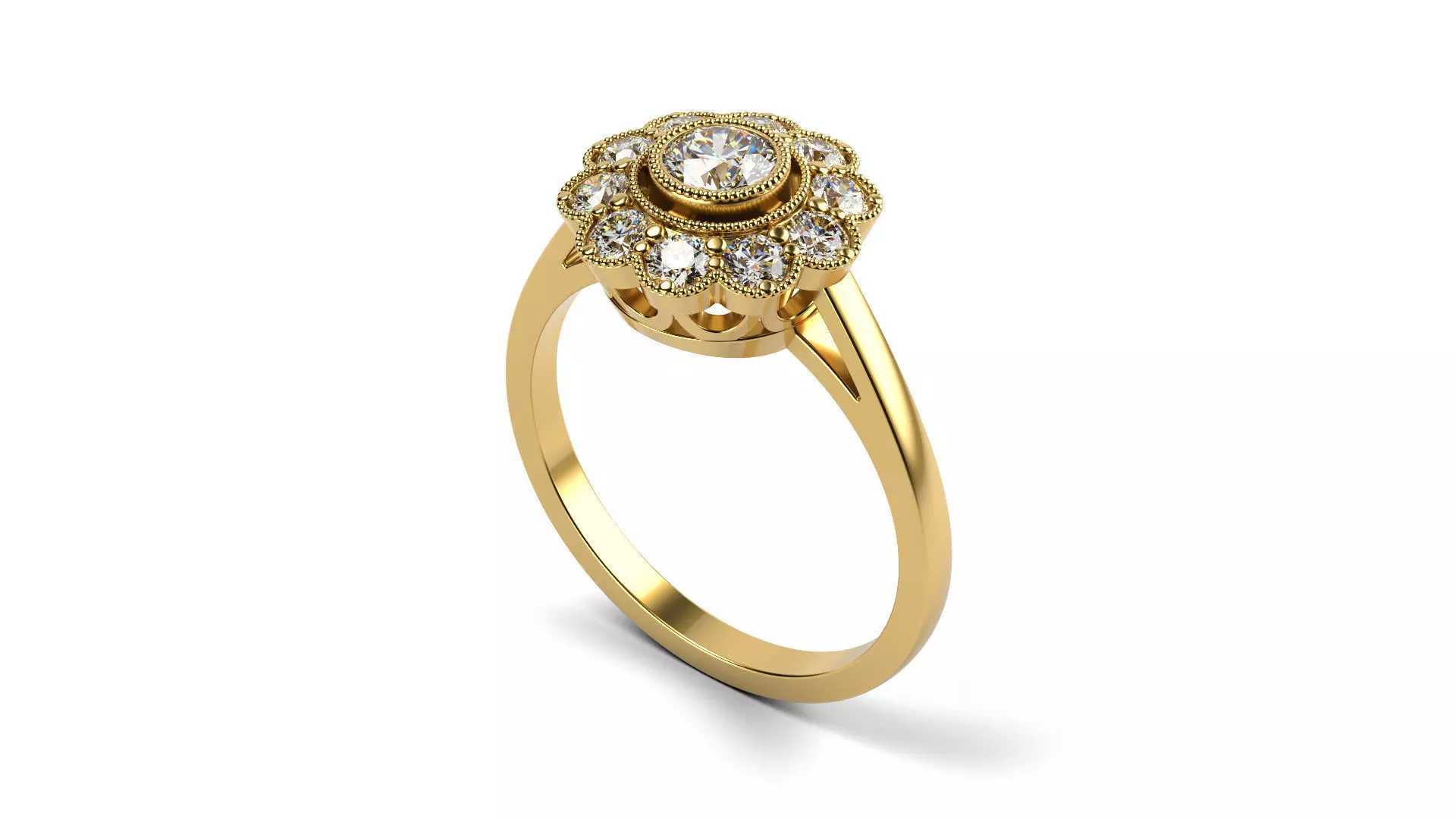 Morgan Engagement Ring 3D print model