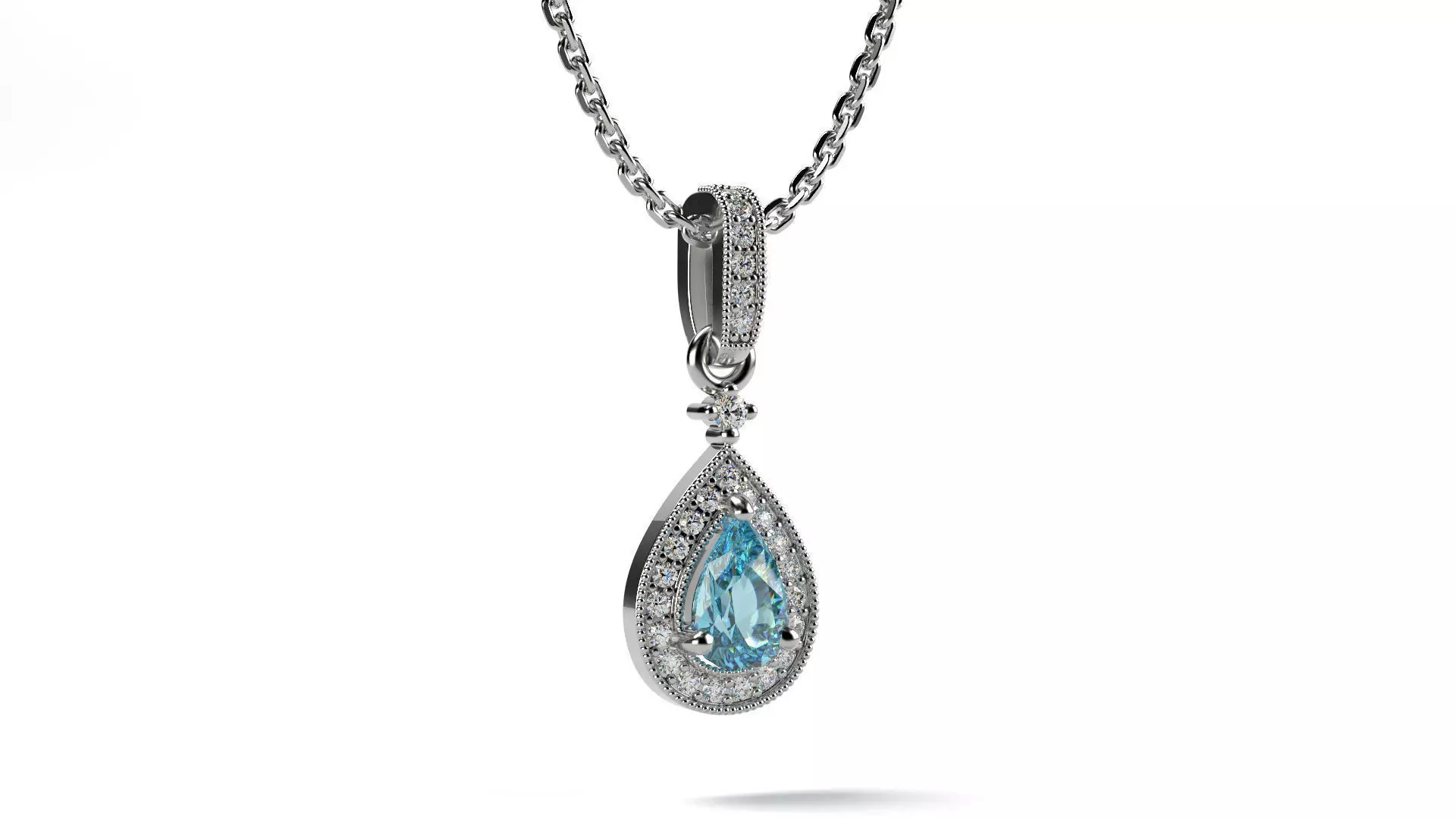 Skye Aquamarine Pendant 3D print model_0