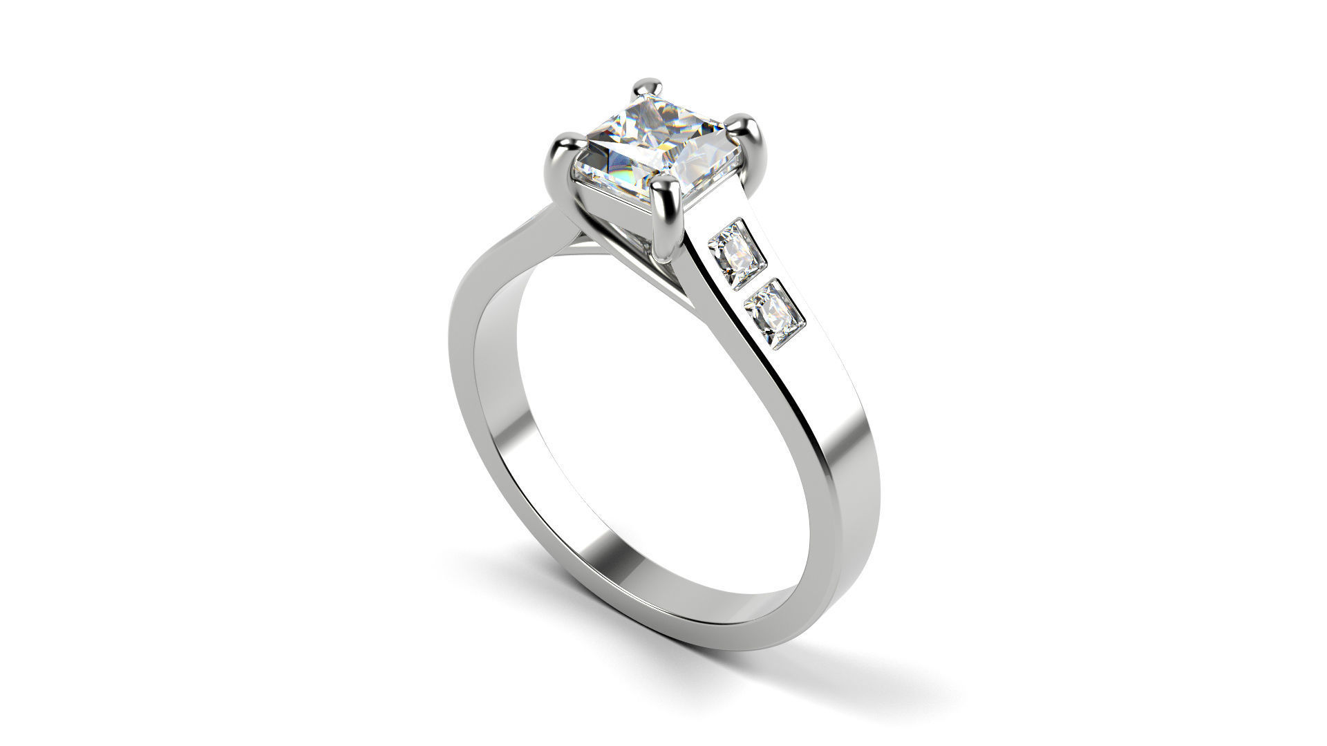 Trellis Engagement Ring 3D print model_1