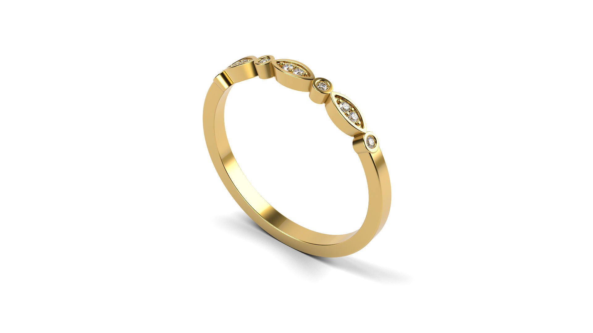 Eternity Engagement Ring 3D print model_1