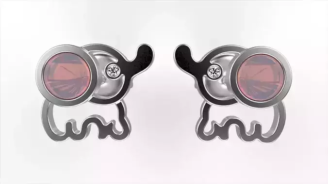  Simple Elephant earrings 