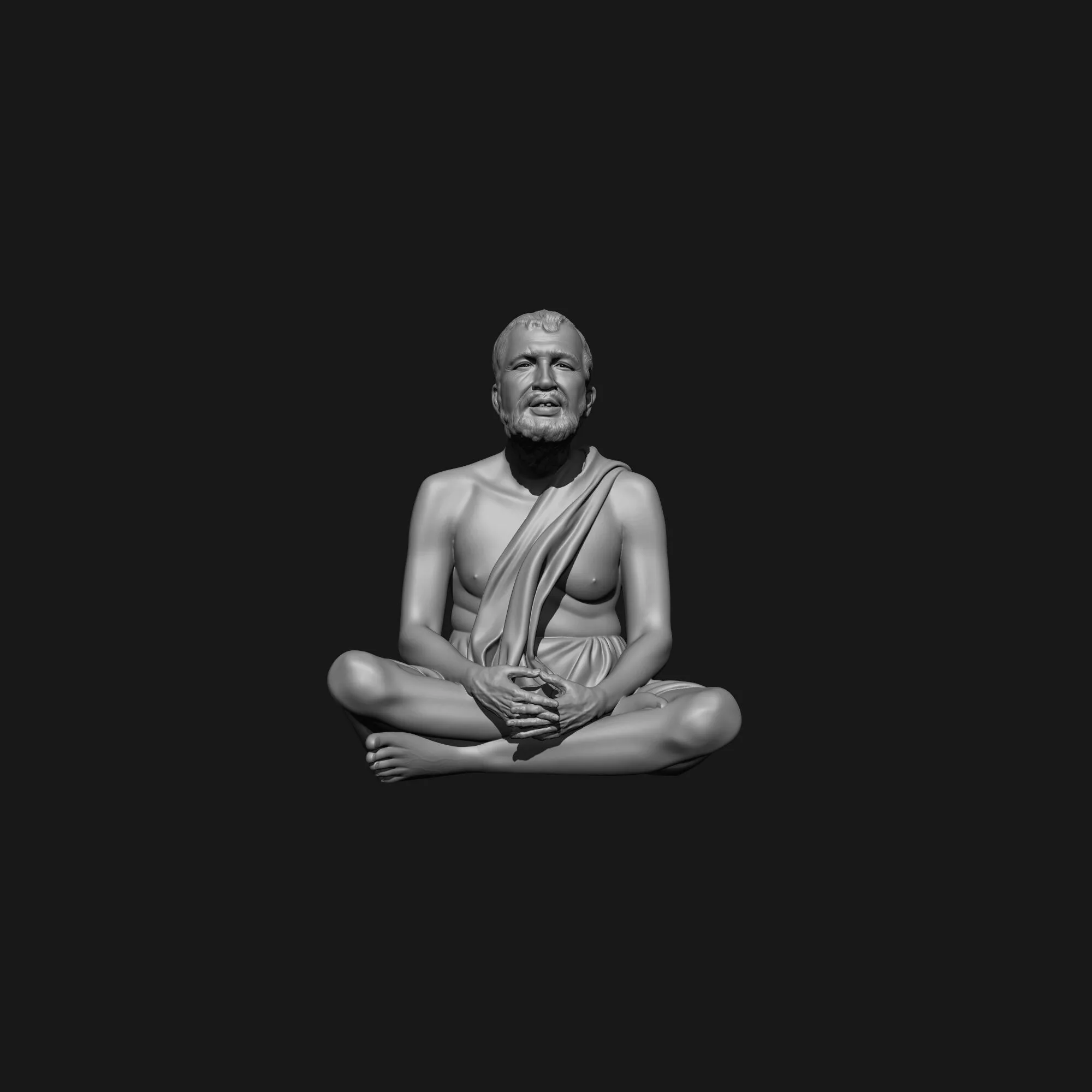 Ramkrishna Paramhansa Spiritual Guru Bust Full Figure 3D print model