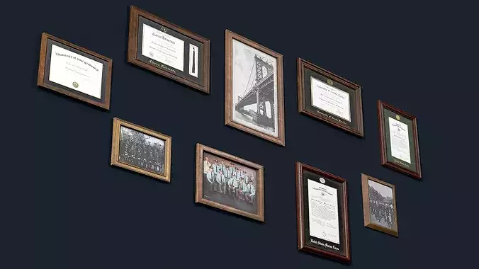 Vintage Office Frames Pack - Game Ready