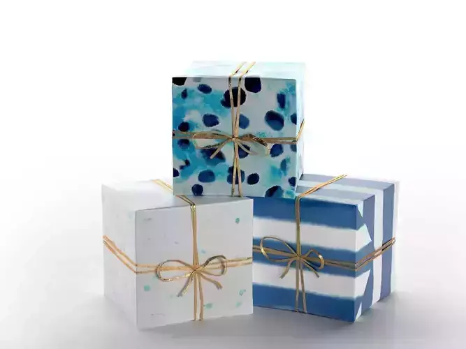 Indigo Speckles Gift Wrap