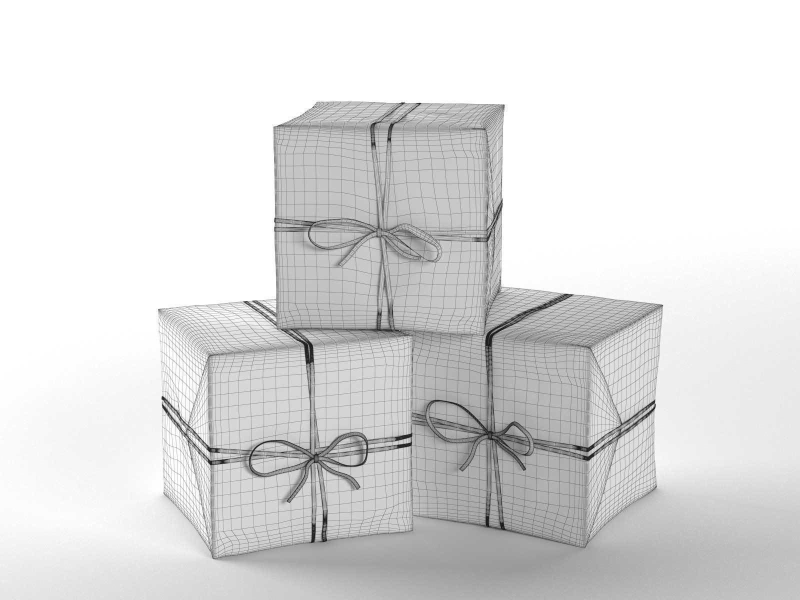 Indigo Speckles Gift Wrap 3D model_1
