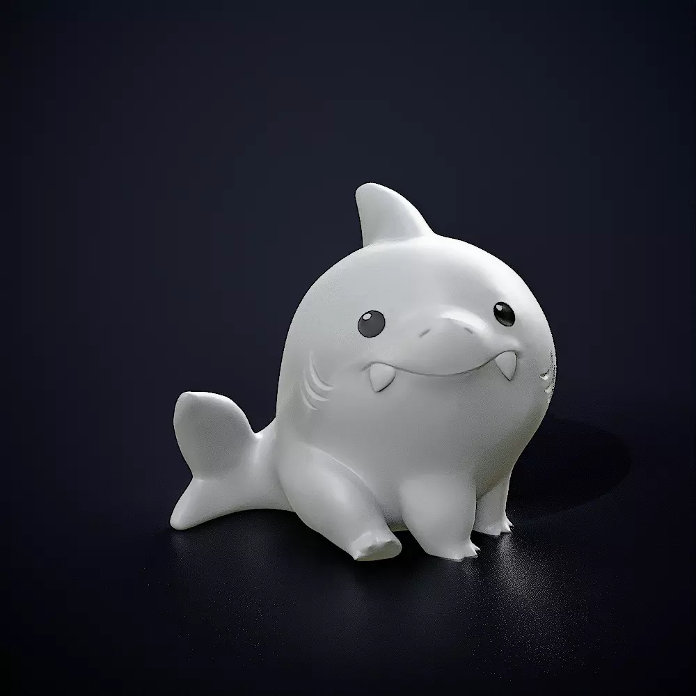 Jeff the Land Shark Chibi Collectible Figure 3D print model