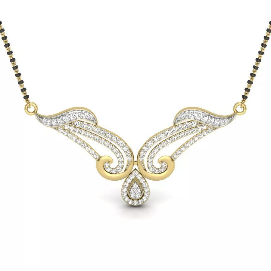 SILVER AND GOLD MANGALSUTRA 3D print model