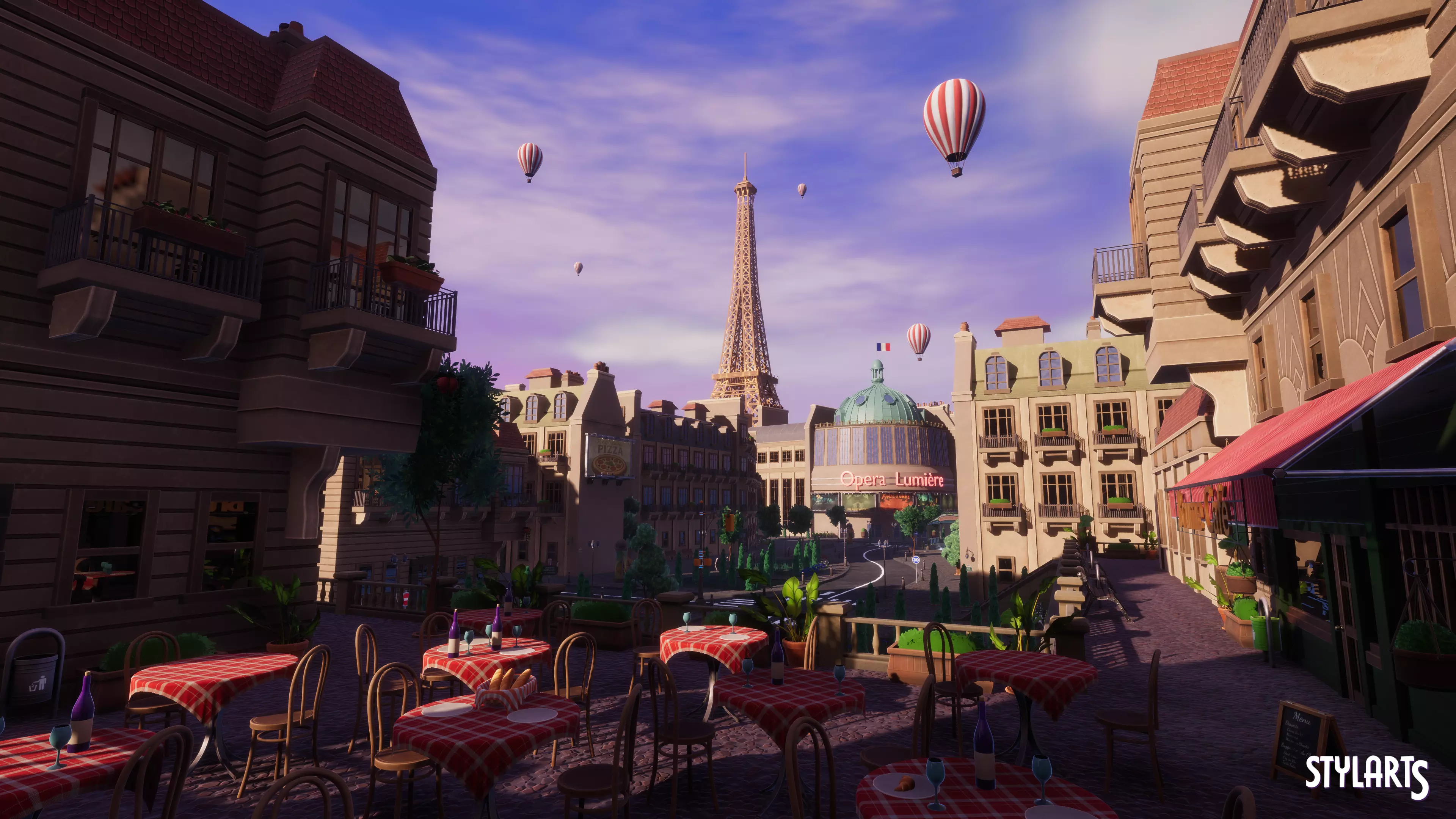Stylized Paris City 3D model