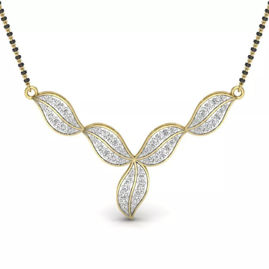 SILVER AND GOLD MANGALSUTRA 3D print model