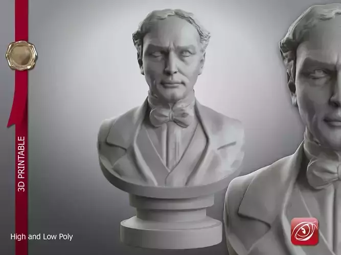 Houdini Bust 3D Printable 3D print model
