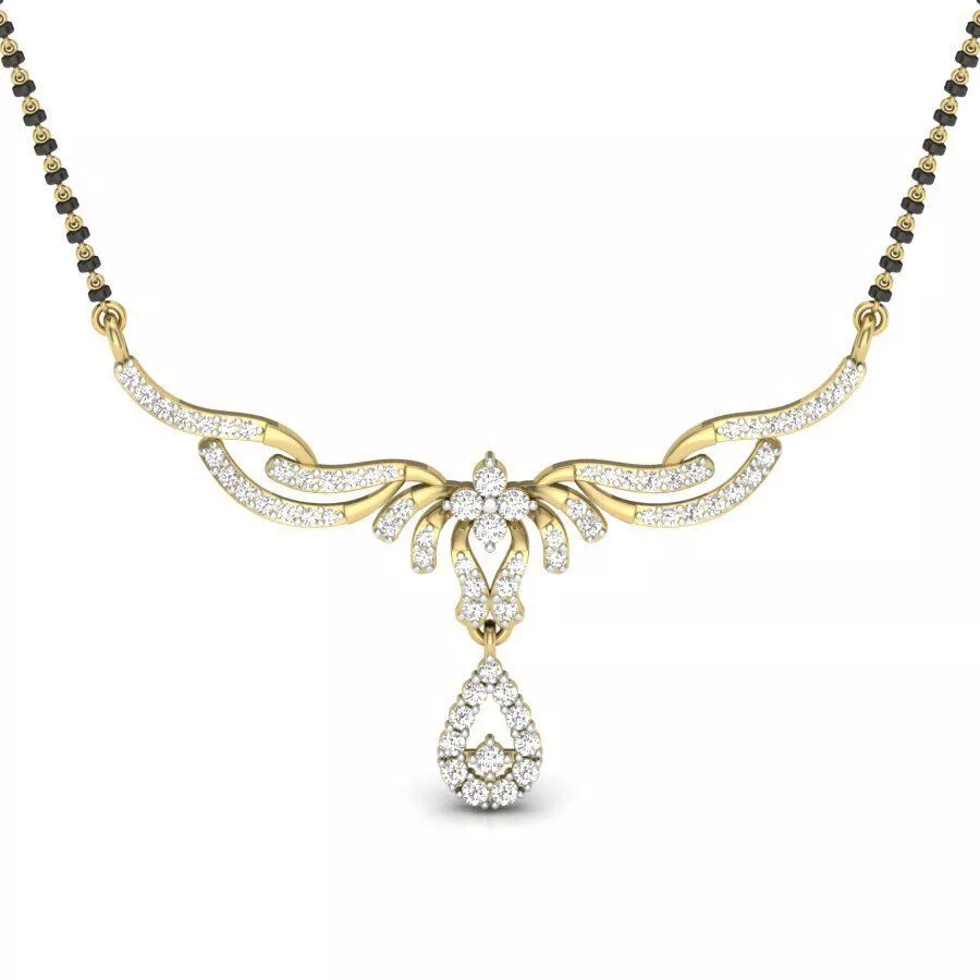 SILVER AND GOLD MANGALSUTRA 3D print model