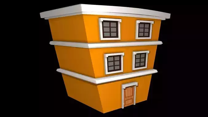 Toon House 3d model 3D model