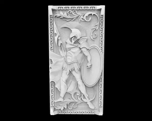 Spartan wall plaque 3D print model