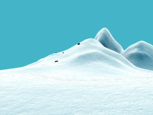 SNOW BG with snow material 3D model_2