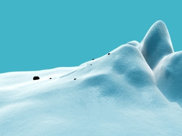 SNOW BG with snow material 3D model_1