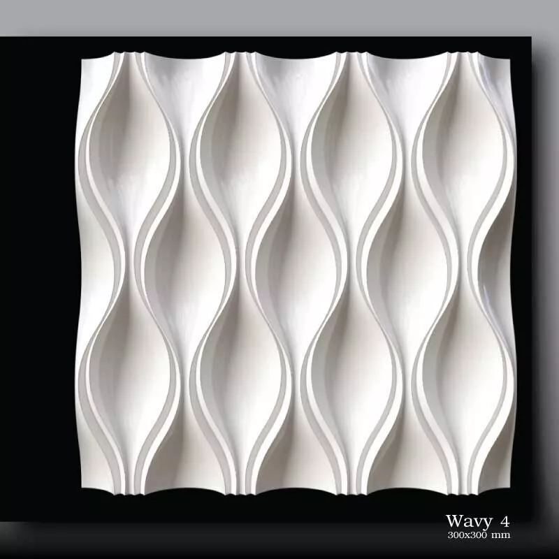 Wave Wavy Wall Panel CNC 3D print model 3D print model