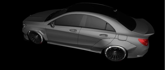 mercedes cla rocket bunny Low-poly 3D model