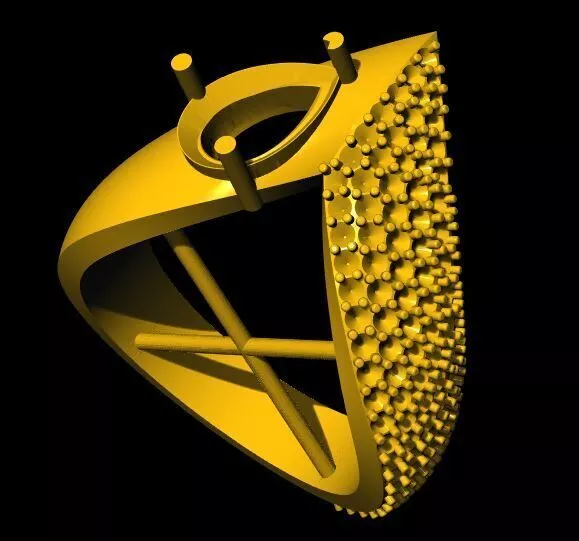 chevron ring 3dm file 3D print model