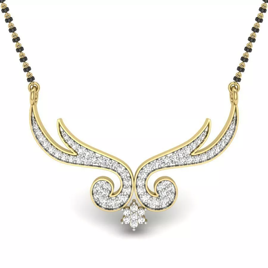 SILVER AND GOLD MANGALSUTRA 3D print model