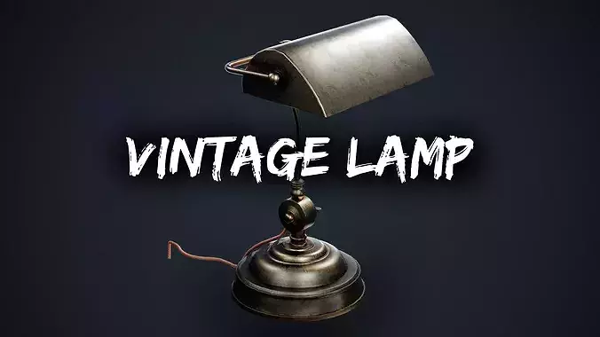 Vintage Desk Lamp  Game Ready