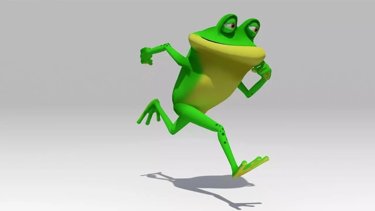 Frog Toon Animated Low-poly 3D model_0