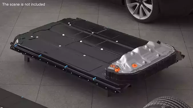 Tesla Battery Pack System 3D model 2