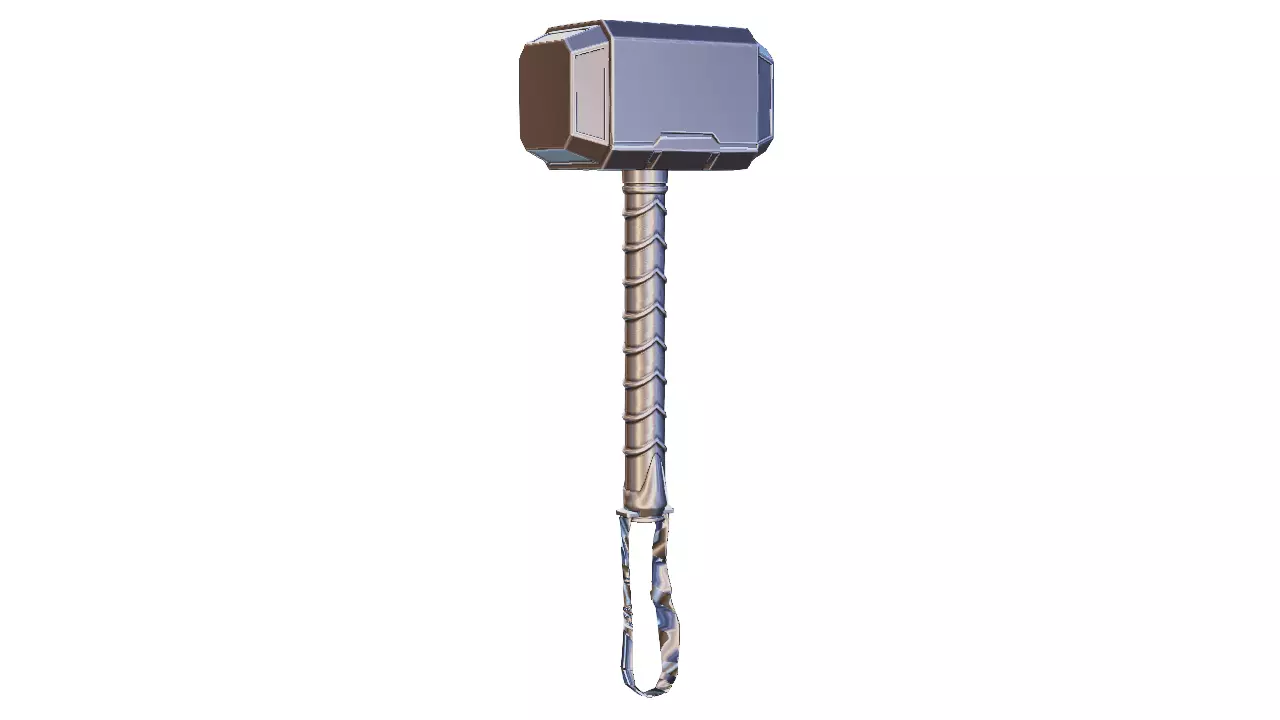 Thor Hammer Mjolnir Sci-Fi Metallic Weapon 3D model