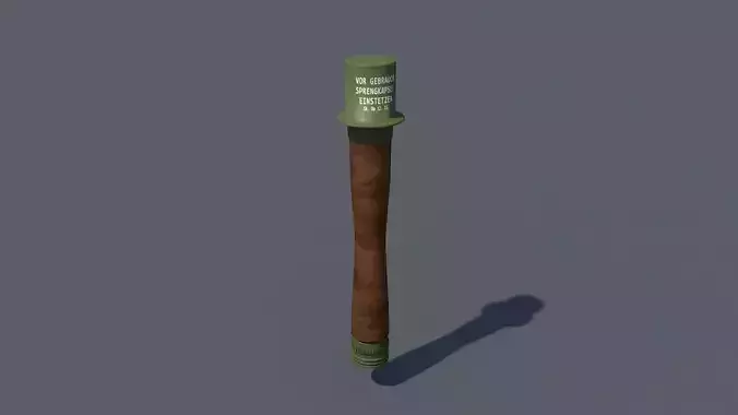 German Stick Grenade Free 3D model