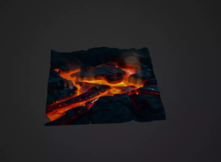 Molten Lava Flow Micro Study 3D model