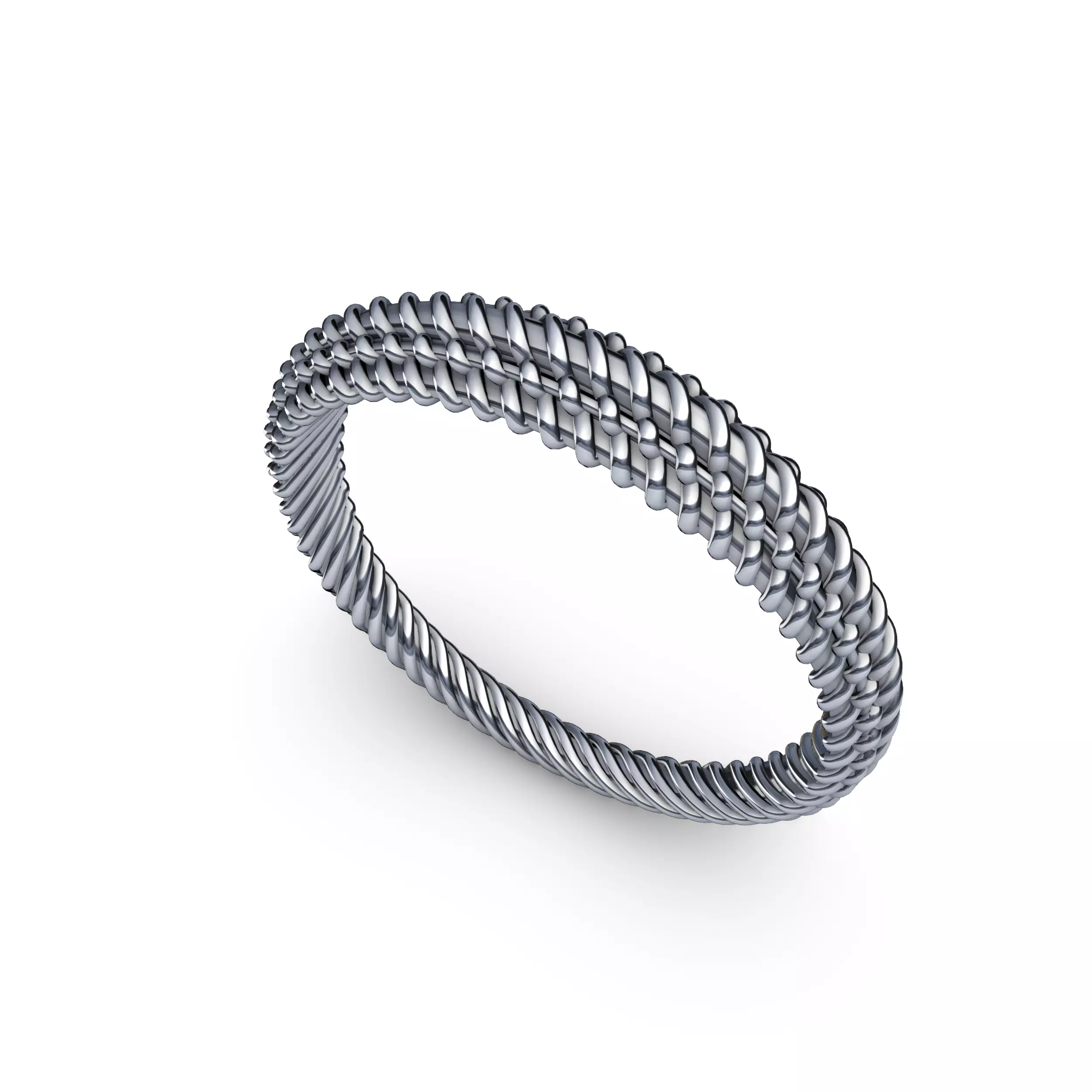 Spiral Texture Rope Ring 3D print model