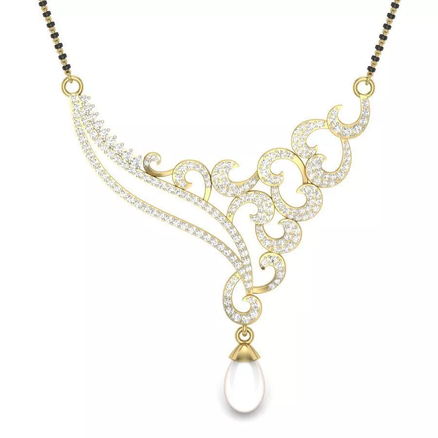 SILVER AND GOLD MANGALSUTRA 3D print model