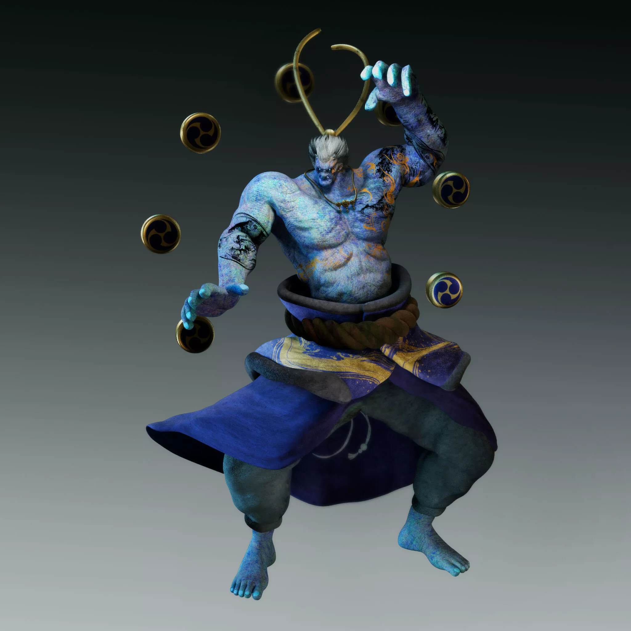 Raijin Low-poly 3D model