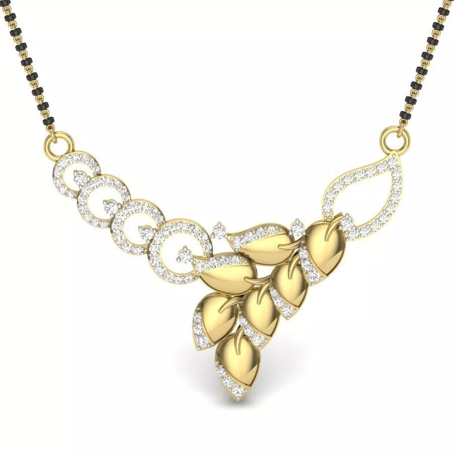 SILVER AND GOLD MANGALSUTRA 3D print model