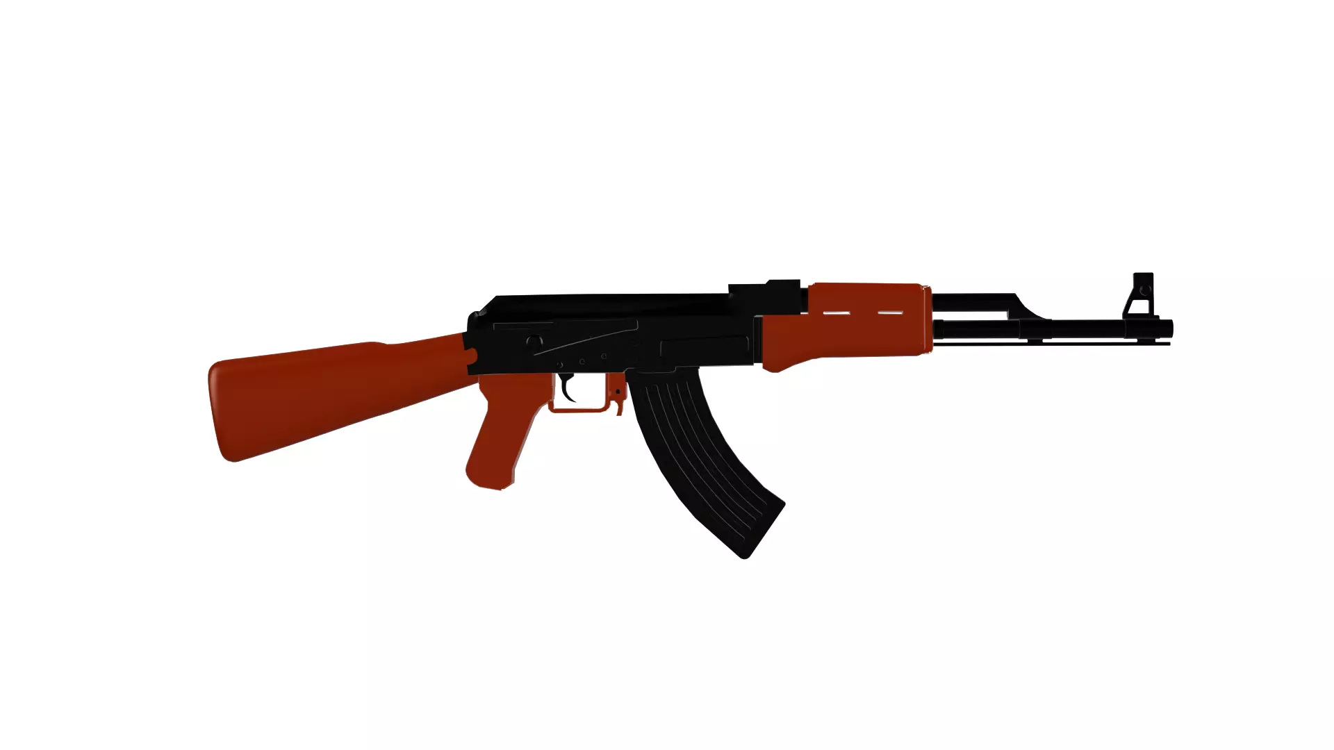 AK47 High Poly 3D Model Ultra Detailed Game Cinematic Asset 3D model