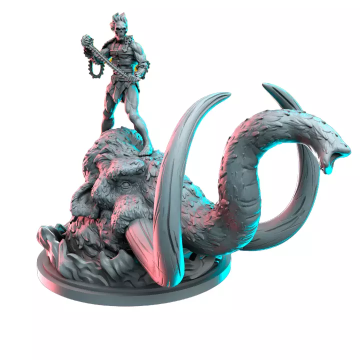 Prehistoric Penance X - Resin Miniature Figurine 3D print model