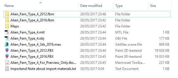 Alien Plant Fern Type 4 Low-poly 3D model_21