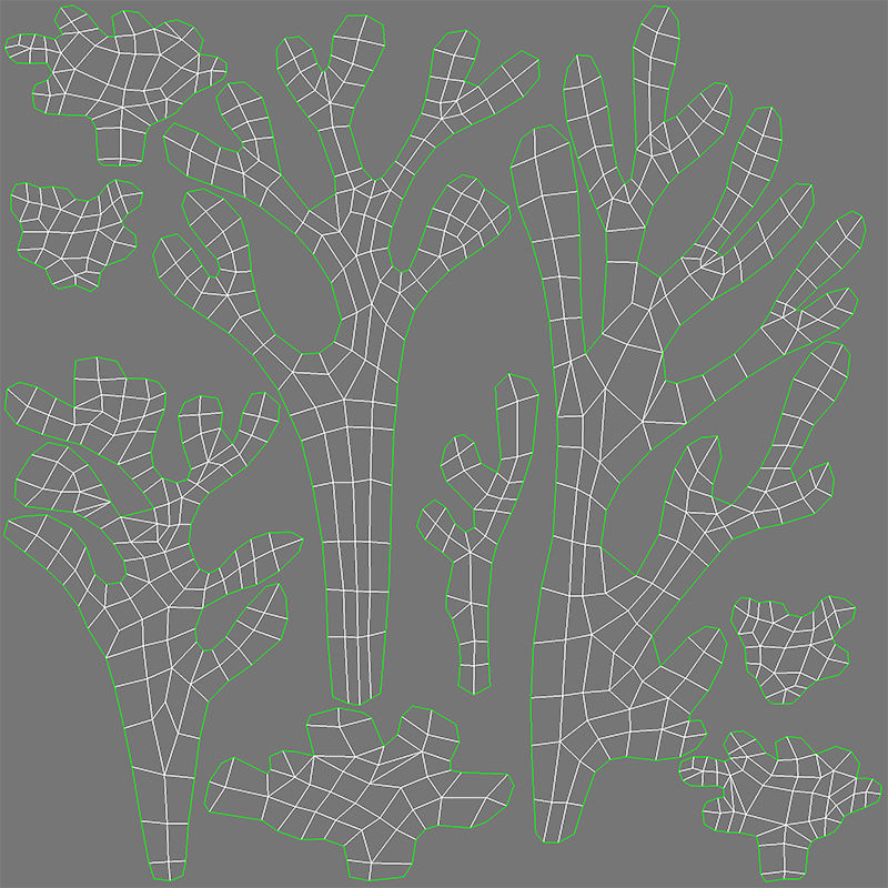 Alien Plant Fern Type 4 Low-poly 3D model_24