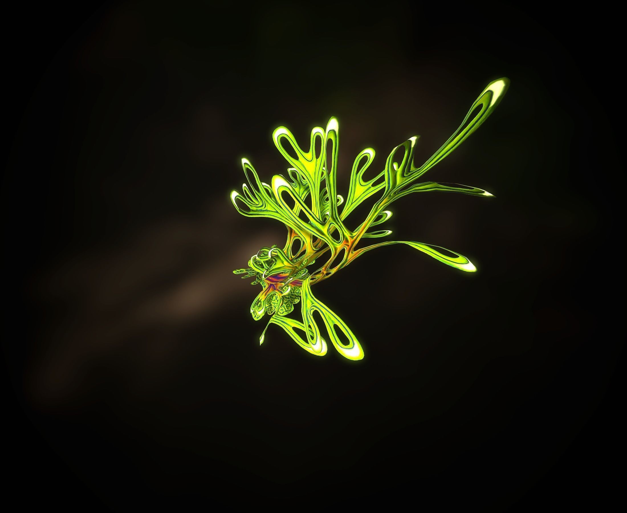 Alien Plant Fern Type 4 Low-poly 3D model_19