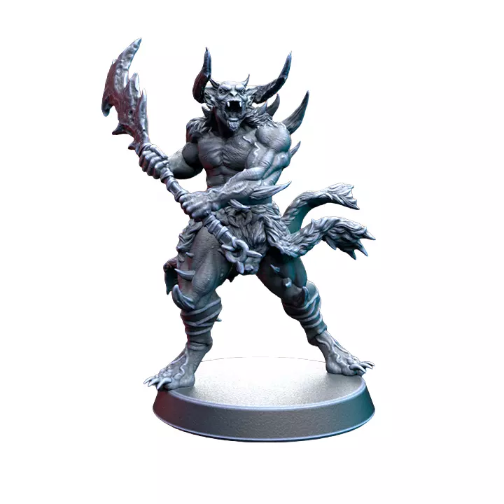 Tanarukk On 1 Inch Base X - RPG Tabletop Figure 3D print model