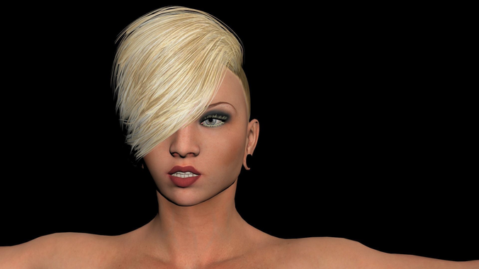 Punk Girl Nude 3D model
